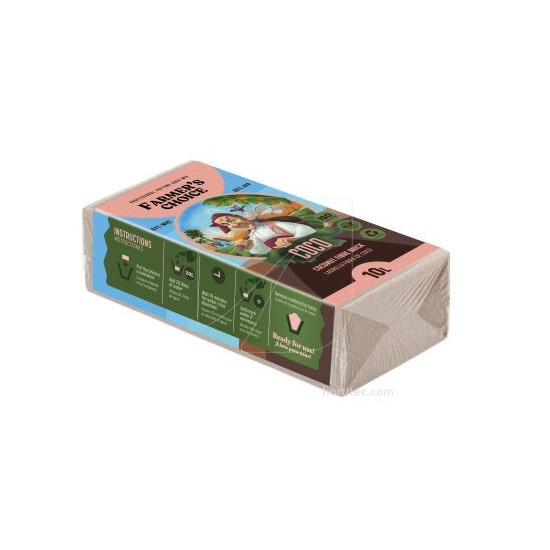 Bloque de coco comprimido 5kg - 80L Farmers Choice